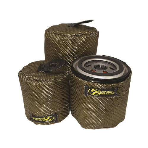 Oil Filter Heat Shield - Lava HeatShield - 3.25 in Diameter - 3.875 in Tall - 1200 Degrees - Ford Coyote - Each