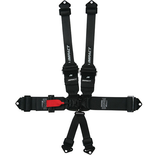 Harness - Junior Series - 5 Point - Latch and Link - SFI 16.1 - Pull Down Adjust - Bolt-In / Wrap Around - Individual Harness - Black - Kit