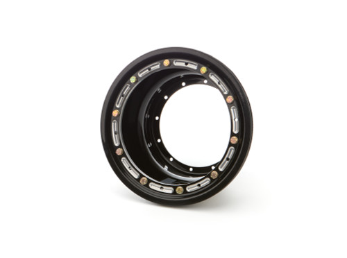 Wheel Shell - Inner or Outer - 10 x 6.00 in - Black Beadlock - Aluminum - Black Powder Coat - Each