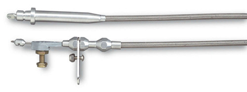 Kickdown Cable - Hi-Tech - Adjustable Length - Braided Stainless - Aluminum Fittings - Natural - TH350 - Each