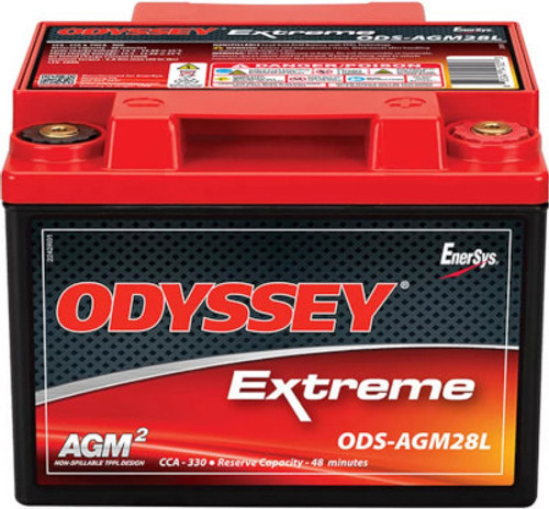 Battery - Extreme Series - AGM - 12V - 330 Cold Cranking Amps - Threaded Top Terminals - 6.6 in L x 5 in H x 6.9 in W - Each