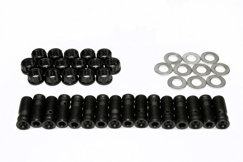 Rocker Arm Adjuster - 7/16-20 in Thread - 5/16 in Ball - Steel - Black Oxide - Set of 16