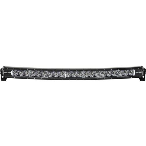 Light Bar - Radiance Plug - Curved - Spot / Driving - LED - 40 in Long - Single Row - White - Brackets / Hardware / Wiring Included - Steel - Black Powder Coat - Each