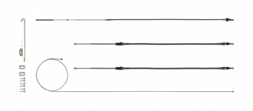 Parking Brake Cable - Braided Stainless - Natural - GM F-Body 1968-69 - Kit Parking Brake Cable - Braided Stainless - Natural - GM F-Body 1968-69 - Kit