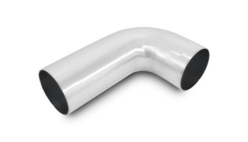 Aluminum Tubing Bend - 90 Degree - Mandrel - 2 in Diameter - 1.5 in Radius - 2 in / 5 in Legs - 2 mm Thickness - Aluminum - Polished - Each