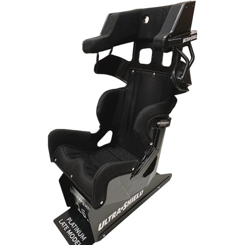 Seat - Platinum Pro Late Model - 17.5 in Wide - Standard Height - 25 Degree Layback - Black Cover Included - Aluminum - Natural - Kit