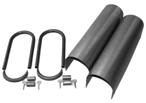 Drive Shaft Tunnel - 24 in Length - 0.050 in Thick - Loops / Hardware Included - Steel - Natural - Kit