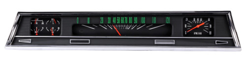 Gauge Kit - Chevelle Package - Analog - Fuel Level / Oil Pressure / Speedometer / Voltmeter / Water Temperature / Tachometer - Black Face - GM A-Body 1966-67 - Kit
