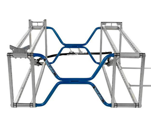 Race Car Lift - X-Series - 4000 lb Capacity - 18 in Height - Pump / Hoses Included - Aluminum - Blue Powder Coat - Each
