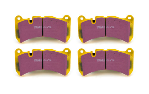 Brake Pads - Yellow Stuff - High Friction - Front - Para-Aramid - Mercedes-Benz CLK-Class 2002-10 - Set of 4 Brake Pads - Yellow Stuff - High Friction - Front - Para-Aramid - Mercedes-Benz CLK-Class 2002-10 - Set of 4