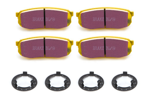 Brake Pads - Yellow Stuff - High Friction - Rear - Para-Aramid - Toyota Fullsize SUV 2008-21 - Set of 4 Brake Pads - Yellow Stuff - High Friction - Rear - Para-Aramid - Toyota Fullsize SUV 2008-21 - Set of 4