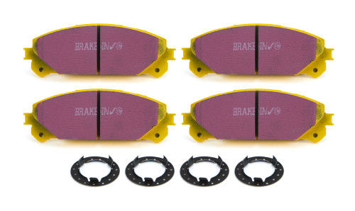 Brake Pads - Yellow Stuff - High Friction - Front - Para-Aramid - Toyota / Lexus Compact SUV 2013-21 - Set of 4 Brake Pads - Yellow Stuff - High Friction - Front - Para-Aramid - Toyota / Lexus Compact SUV 2013-21 - Set of 4