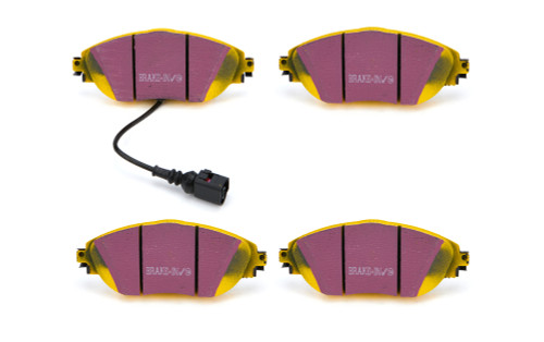 Brake Pads - Yellow Stuff - High Friction - Front - Para-Aramid - Audi / Volkswagen Compact Car 2012-20 - Set of 4