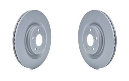 Brake Rotor - Premium - Rear - 13.000 in OD - 22 mm Thick - 5 x 112 mm Bolt Pattern - Iron - Gray Paint - Audi 2011-24 / Porsche 2014-24 - Pair