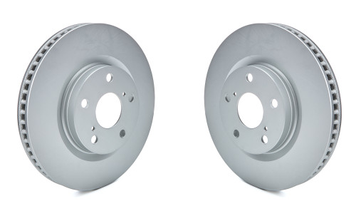Brake Rotor - Premium - Front - 11.600 in OD - 28 mm Thick - 5 x 4.50 in Bolt Pattern - Iron - Gray Paint - Lexus 2006-18 / Pontiac 2009-10 / Scion 2011-16 / Toyota 2006-20 - Pair