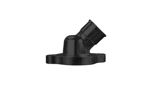 Water Neck - 45 Degree - 1-1/2 in ID Hose Barb - O-Ring / Hardware Included - Aluminum - Black Anodized - GM LS-Series - Each