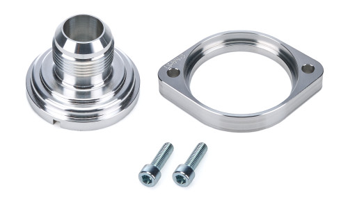 Water Neck - Straight - 16 AN Male - O-Ring / Hardware Included - Aluminum - Clear Anodized - GM LS-Series - Each