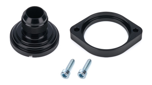 Water Neck - Straight - 16 AN Male - O-Ring / Hardware Included - Aluminum - Black Anodized - GM LS-Series - Each