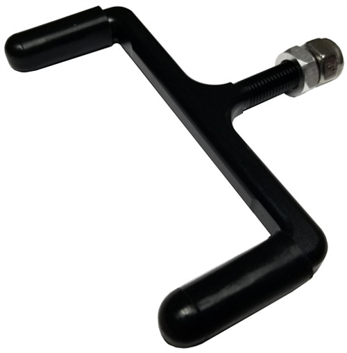 Radiator Fork - 5/16-24 in Thread - 3.15 in Opening - Rubber Ends - Aluminum - Black Anodized - Each