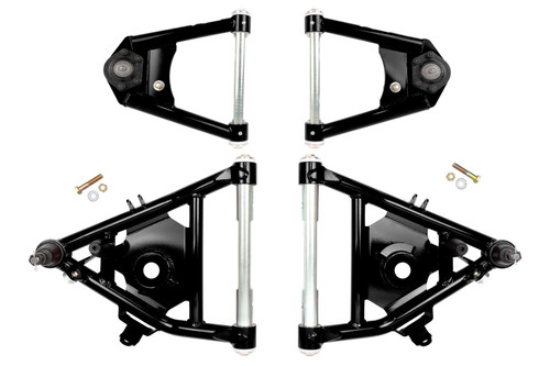 Control Arm - Street Performance - Tubular - Lower / Upper - Polyurethane Bushings - Hardware Included - Steel - Black Powder Coat - Coil-Over - GM Fullsize Truck 1963-70 - Kit