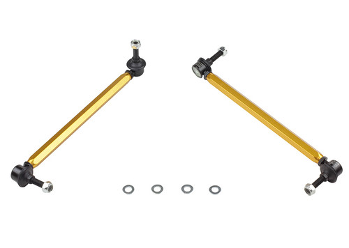 End Link - Front - Adjustable - Aluminum / Rubber - Gold Anodized / Black - Honda Civic 2012-15 - Pair