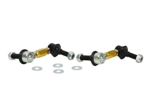 End Link - Front / Rear - Adjustable - Aluminum / Rubber - Gold Anodized / Black - Nissan Frontier 2005-15 - Pair End Link - Front / Rear - Adjustable - Aluminum / Rubber - Gold Anodized / Black - Nissan Frontier 2005-15 - Pair