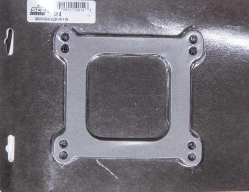 Carburetor Base Plate Gasket - 4-Barrel - Open - 0.063 in Thick - Composite - Square Bore - Set of 10