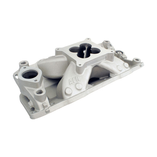 Intake Manifold - Eliminator Street / Strip - Square Bore - Single Plane - Aluminum - Natural - Small Block Chevy - Each
