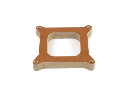 Carburetor Spacer - 1 in Thick - Open - Square Bore - Phenolic - Natural - Each