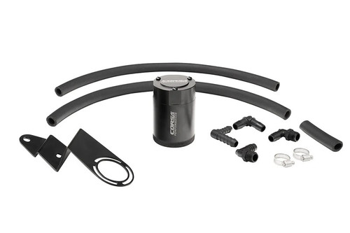 Oil Catch Can - 3 oz - 2.375 in Diameter - 3.625 in Tall - 3/8 in NPT Female Inlet / Outlet - Brackets / Hardware Included - Toyota Fullsize Truck 2022-24 - Kit Oil Catch Can - 3 oz - 2.375 in Diameter - 3.625 in Tall - 3/8 in NPT Female Inlet / Outlet - Brackets / Hardware Included - Toyota Fullsize Truck 2022-24 - Kit