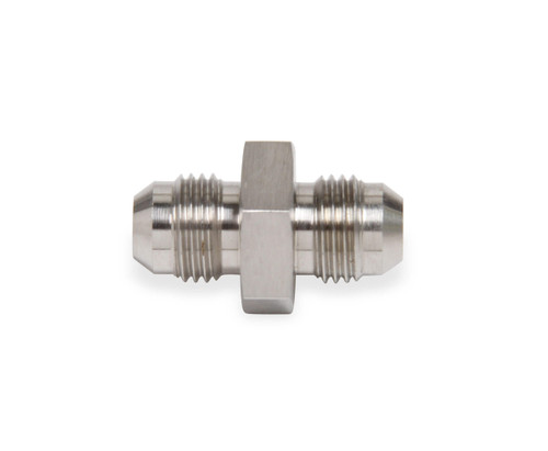 Fitting - Adapter - Straight - 6 AN Male to 6 AN Male - Stainless - Natural - Each