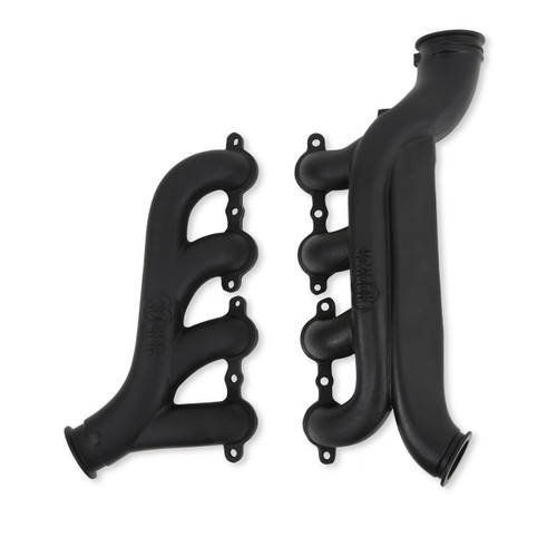 Exhaust Manifold - BlackHeart - LS Turbo - Cast Iron - Black Ceramic Coated - GM LS-Series - Kit
