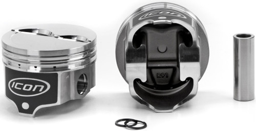 Piston - Premium Forged - 4.350 in Bore - 1/16 x 1/16 x 3/16 in Ring Grooves - Minus 12.00 cc - Mopar RB-Series - Set of 8