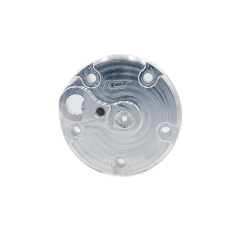 Air Conditioning Compressor Cover - Rear - Sanden 508 - R4 Line Compatible - Aluminum - Natural - Each