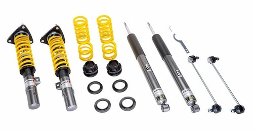 Coil-Over Conversion Kit - GTS - Twintube - Single Adjustable - Steel - Gray Powder Coat - Honda Civic 2016-21 - Kit