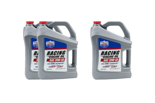 Motor Oil - Racing - High Zinc - 20W50 - Conventional - 5 qt Jug - Set of 3