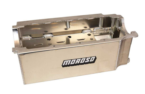 Engine Oil Pan - Marine - Full Sump - 12 qt - 7.75 in Deep - Aluminum - Natural - Big Block Chevy - Each Engine Oil Pan - Marine - Full Sump - 12 qt - 7.75 in Deep - Aluminum - Natural - Big Block Chevy - Each