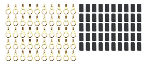 Ring Terminal - 22-18 Gauge Wire - 5/16 in Hole - Heat Shrink Included - Copper - Set of 50 Ring Terminal - 22-18 Gauge Wire - 5/16 in Hole - Heat Shrink Included - Copper - Set of 50
