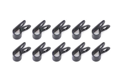 Line Clamp - Adel - 0.25 in ID - Nylon - Black - Set of 10