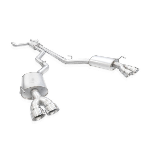 Exhaust System - Cat-Back - 3 in Diameter - 3-1/2 in Tips - Stainless - Natural - Ford Midsize SUV 2020-24 - Kit