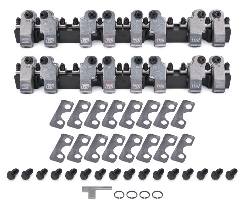 Rocker Arm - Shaft Mount - 1.60 Ratio - Full Roller - Aluminum - Natural - Small Block Chevy - Kit Rocker Arm - Shaft Mount - 1.60 Ratio - Full Roller - Aluminum - Natural - Small Block Chevy - Kit