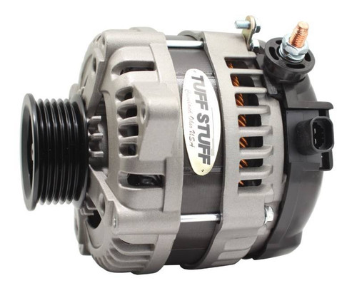 Alternator - Factory Cast PLUS - 225 amps - 12V - 1-Wire - 6-Rib Serpentine Pulley - Aluminum Case - Natural - GM - Each