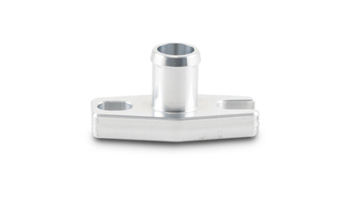 Turbo Oil Drain Flange - 5/8 in Hose Barb - Hardware Included - Aluminum - Natural - Various Garrett / Borg Warner Applications - Each