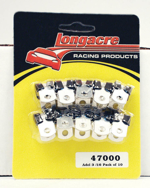 Line Clamp - Adel - 3/16 in ID - Rubber Lining - Aluminum - Set of 10