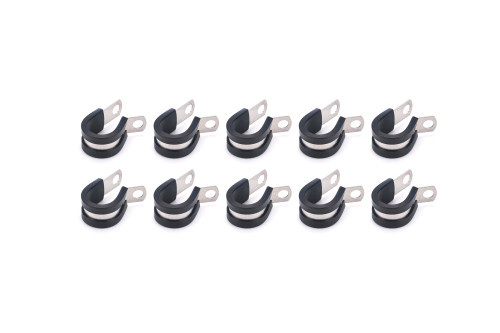 Line Clamp - Adel - 5/8 in ID - Rubber Lining - Aluminum - Set of 10