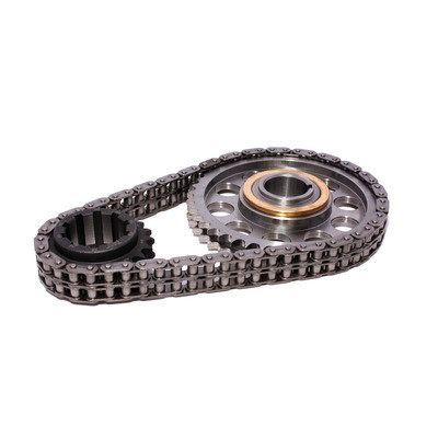 Timing Chain Set - 0.005 in Undersize - Double Roller - Keyway Adjustable - Billet Steel - Pontiac V8 - Kit