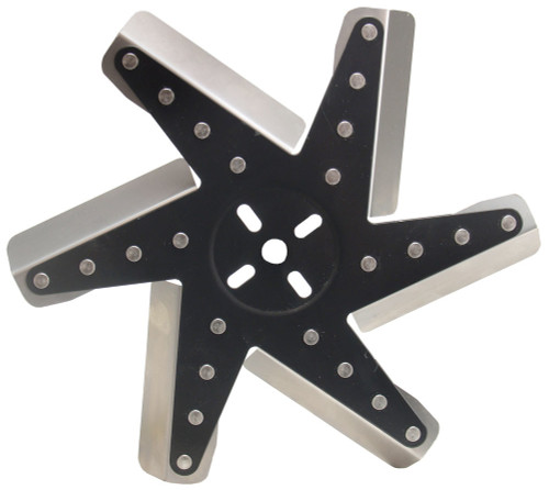 Mechanical Cooling Fan - Flex - Reverse Rotation - 13 in Fan - 6 Blade - Universal Bolt Pattern - Steel Hub / Stainless Blades - Black / Natural - Each