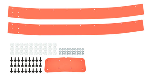 Air Valance - 2-Piece - Plastic - Fluorescent Orange - Street Stock - Kit