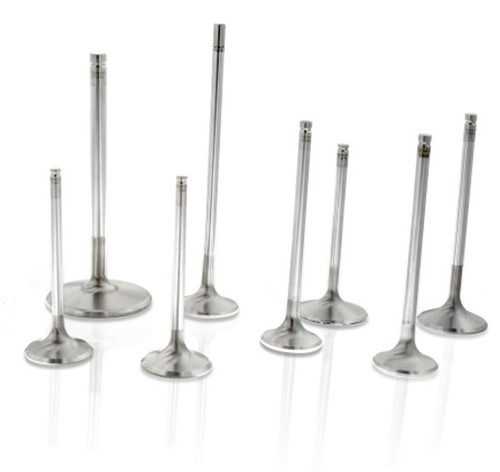 Exhaust Valve - 6000 Series - 1.600 in Head - 0.313 in Valve Stem - 5.060 in Long - Stainless - Small Block Chevy - Set of 8 Exhaust Valve - 6000 Series - 1.600 in Head - 0.313 in Valve Stem - 5.060 in Long - Stainless - Small Block Chevy - Set of 8