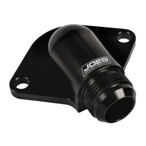 Water Neck - 90 Degree - 20 AN Male - Bolt-On - O-Ring Seal - Aluminum - Black Anodized - Chevy V6 / V8 - Each